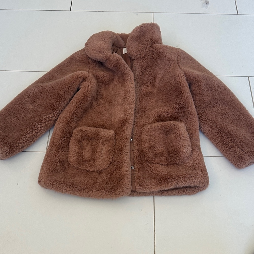 H&M Kids Brown Puffer Jacket 6/7 girls cozy